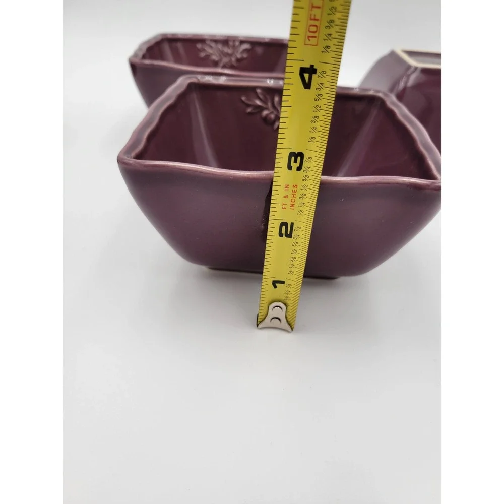 Sur La Table Purple Square 3 Bowls & 4 Small Plates Olive Design Portugal